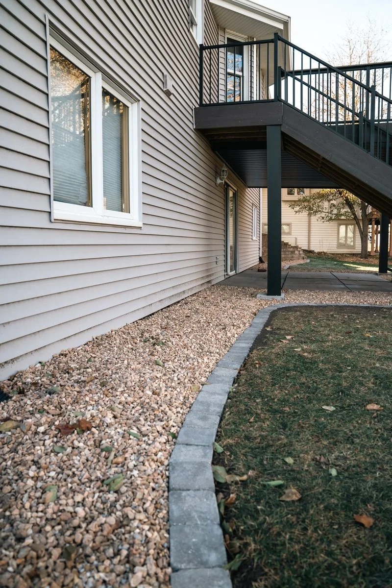 Rock bed landscaping Lincoln NE