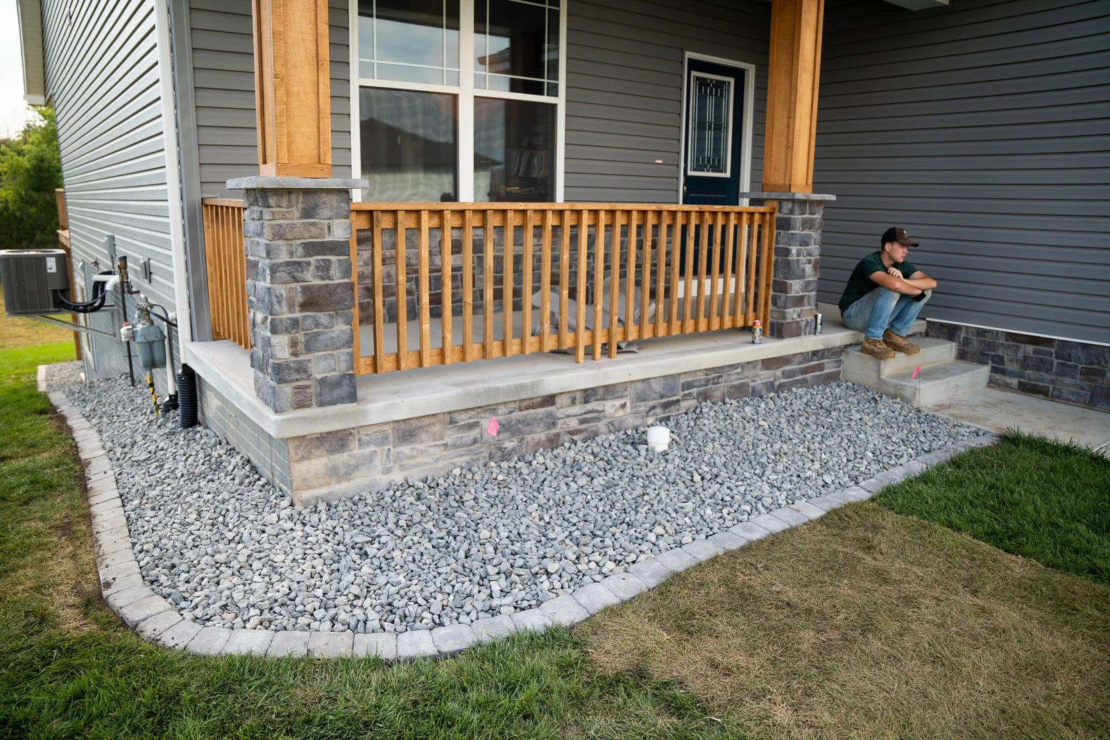 Rock drainage channel Lincoln NE