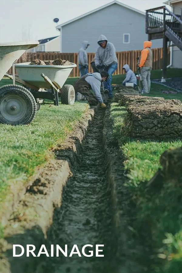 Drainage trench installation Lincoln NE